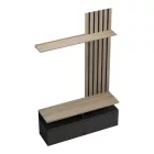 Perlento pakoworld living room set in black and sonoma color 140x41x219.5cm