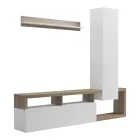 Leganto pakoworld living room set in sonoma and white color 220.5x35x197.5cm