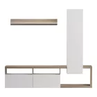 Leganto pakoworld living room set in sonoma and white color 220.5x35x197.5cm