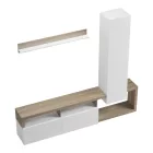 Leganto pakoworld living room set in sonoma and white color 220.5x35x197.5cm