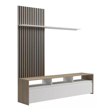 Delfina pakoworld living room set in sonoma and white color 190x40x199.5cm