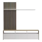 Delfina pakoworld living room set in sonoma and white color 190x40x199.5cm