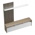 Delfina pakoworld living room set in sonoma and white color 190x40x199.5cm