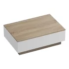 Coffee table Winey pakoworld in sonoma-white color 90x60x31.5cm