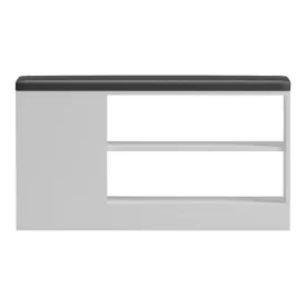   Shoe cabinet-stool Deboule pakoworld for 8 shoe pairs in white-black color 90x30x46cm