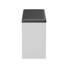 Shoe cabinet-stool Deboule pakoworld for 8 shoe pairs in white-black color 90x30x46cm