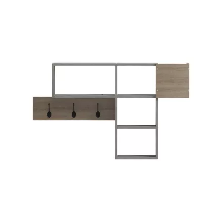 Wall shelf rack Wenia pakoworld in sonoma and beige marble look 99.5x15x61cm