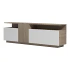 TV unit Vendora pakoworld in sonoma-white color 150x29.5x46.3cm