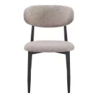 Folegio pakoworld chair, grey-colored with black legs 50x57x79.5cm