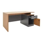 Professional office desk Oscar pakoworld in walnut-dark grey color 150x80x76cm
