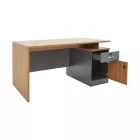 Professional office desk Oscar pakoworld in walnut-dark grey color 120x70x76cm