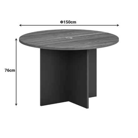 Oscar pakoworld Professional conference table in walnut-anthracite shade D150x76cm