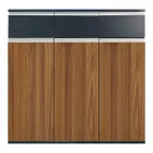 Professional office cabinets Oscar pakoworld walnut-anthracite 240x40x120cm