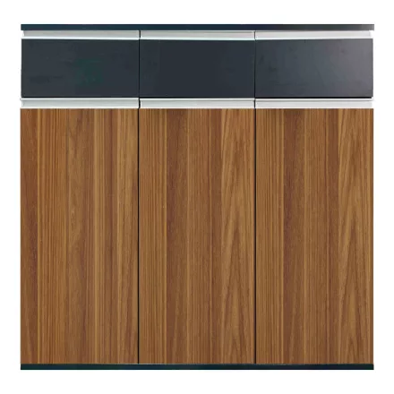 Professional office cabinets Oscar pakoworld walnut-anthracite 240x40x120cm