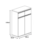 Professional office cabinets Oscar pakoworld walnut-anthracite 160x40x120cm