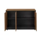 Professional office low cabinets Oscar pakoworld walnut-anthracite 240x40x80cm