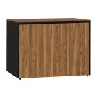 Professional office low cabinets Oscar pakoworld walnut-anthracite 200x40x80cm
