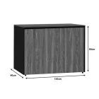 Professional office low cabinets Oscar pakoworld walnut-anthracite 200x40x80cm