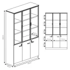 Professional office cabinets Oscar pakoworld walnut-anthracite 240x40x200cm