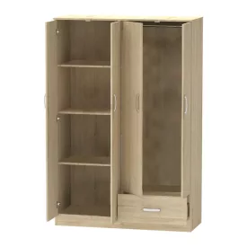   Four-leaf wardrobe Karter pakoworld sonoma melamine 121x48x180cm