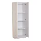 2 doors wardrobe Jonar pakoworld white color melamine 60x42x180cm