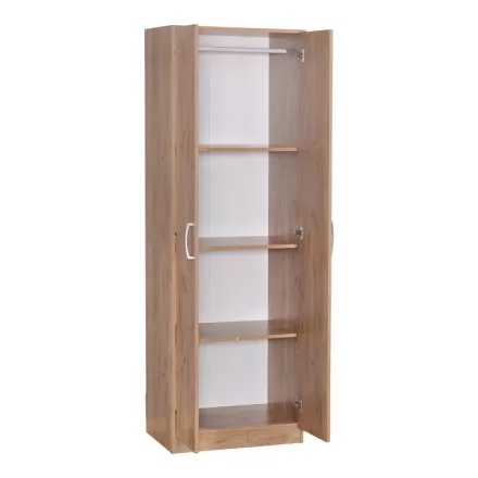 2 doors wardrobe Jonar pakoworld oak melamine 60x42x180cm