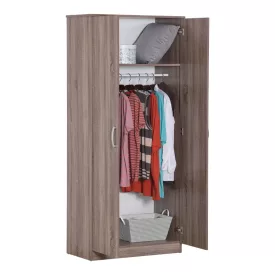   Zelia pakoworld two-leaf wardrobe in sonoma-oak shade 79x42x180cm