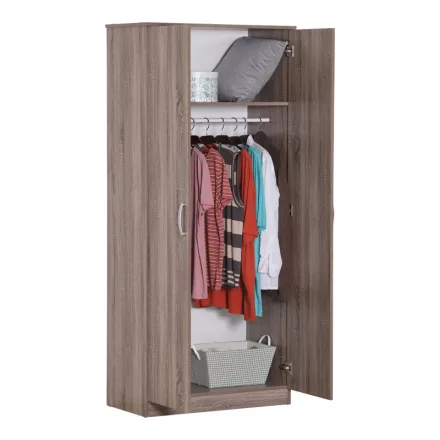 Zelia pakoworld two-leaf wardrobe in sonoma-oak shade 79x42x180cm