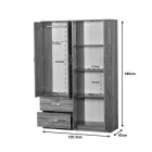 Zelia pakoworld four-leaf wardrobe with 2 drawers in sonoma-oak shade 120x42x180cm