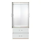 Zelia pakoworld two-leaf wardrobe with 2 drawers white-oak color 79x42x180cm