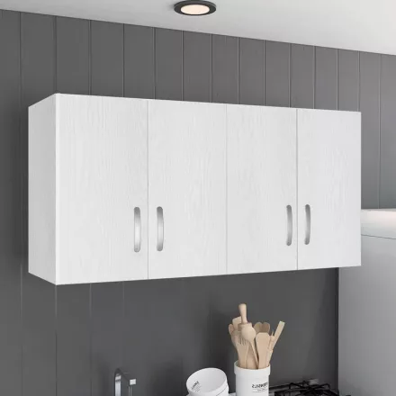 Cabinet Zelia pakoworld 4 doors white color 120x42x60cm