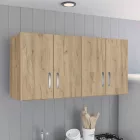 Cabinet Zelia pakoworld 4 doors oak color 120x42x60cm