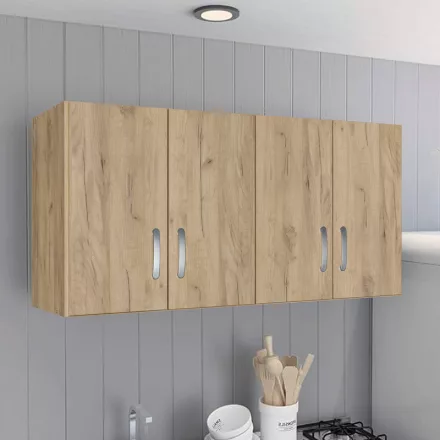 Cabinet Zelia pakoworld 4 doors oak color 120x42x60cm