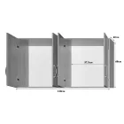 Cabinet Zelia pakoworld 4 doors oak color 120x42x60cm