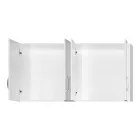 Four-leaf wardrobe with loft Zelia pakoworld with 2 drawers in white 120x42x240cm