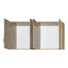 Four-leaf wardrobe with loft Zelia pakoworld with 2 drawers in oak 120x42x240cm