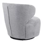 Armchair Marelia pakoworld rotating grey color fabric 73x76x76cm