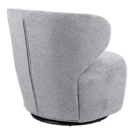   Armchair Marelia pakoworld rotating grey color fabric 73x76x76cm