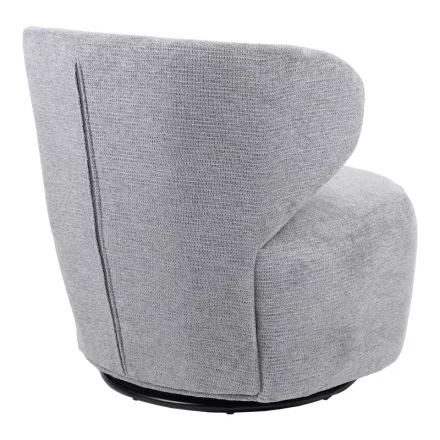 Armchair Marelia pakoworld rotating grey color fabric 73x76x76cm