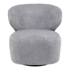 Armchair Marelia pakoworld rotating grey color fabric 73x76x76cm