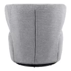 Armchair Marelia pakoworld rotating grey color fabric 73x76x76cm