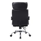 Manager's office chair with footrest Zance pakoworld black pu-chrome metal leg 70x66x112-120cm