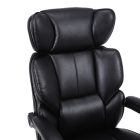 Manager's office chair with footrest Zance pakoworld black pu-chrome metal leg 70x66x112-120cm