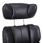 Manager's office chair with footrest Zance pakoworld black pu-chrome metal leg 70x66x112-120cm