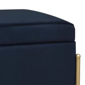   Stool-trunk Panton pakoworld velvet in black color 40x40x36,5cm
