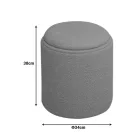 Batur stool-trunk pakoworld boucle fabric in green shade D34x38cm