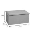 Koper pakoworld velvet stool-trunk in beige shade 76x38x38cm