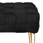 Wenzo pakoworld velvet stool in black shade 82x43x46cm