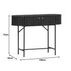 Console Zakro pakoworld MDF-metal in black shade 100x35x75cm