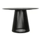 Dining table Domonic pakoworld mdf in black color D120x75cm